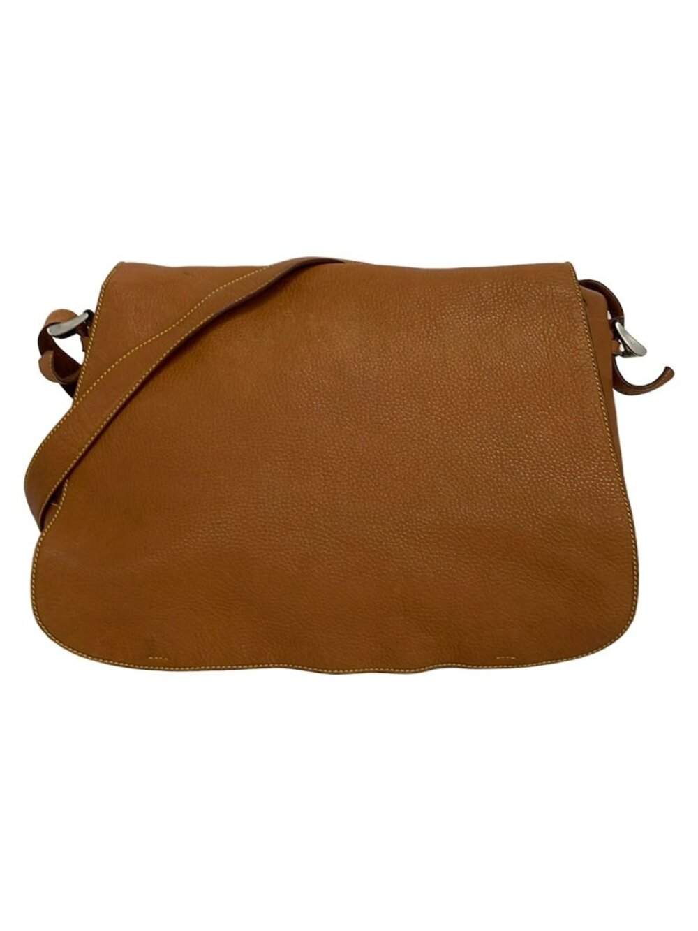 Prada Shoulder Bag Light Brown Triangle Logo All Leather